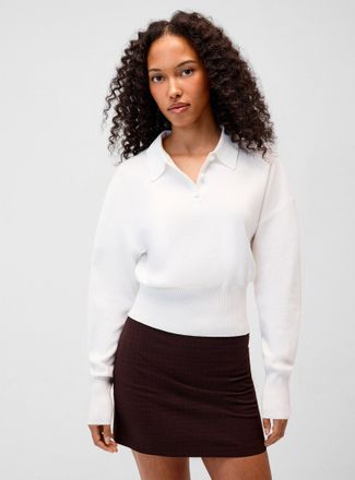 Twik Womens Fitted-waist polo collar sweater
