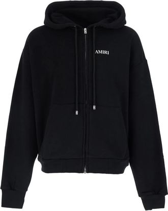 Amiri Varsity Patch Oversized Zip Hoodie - Heren - Vesten met rits - Zwart - M - Hoodies & sweatvesten