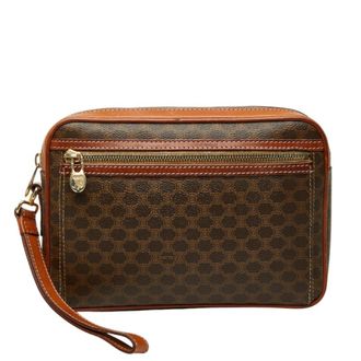 Celine Brown Pvc Clutch Bag (Pre-Owned)