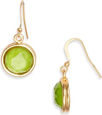 Karine Sultan Round Drop Earrings in Gold/green at Nordstrom