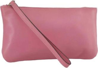 Valentino Pre-owned Clutches, female, Pink, Size: ONE SIZE Pre-owned Leather Pouch