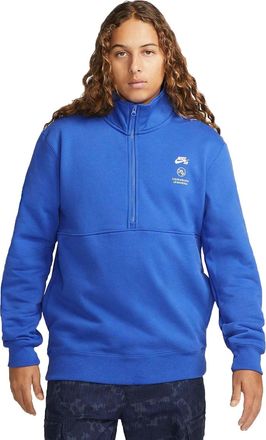 Nike SB x Fly Streetwear 1/2 Zip Fleece Skate Top Blue DQ7312-480