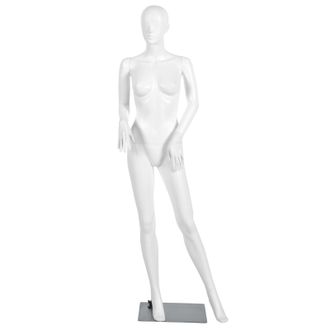 Costway Costway 177cm Female Mannequin Full Body Manikin w/ Rotatable Arms Head in White