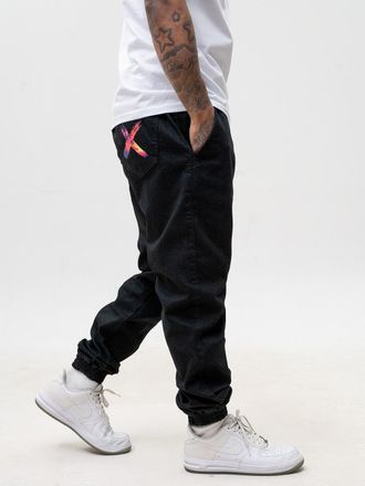 OEM Jeans Da Jogging Da Uomo Neri Point X Vice, Taglia L