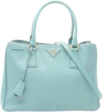 Prada Pre-owned Handbags, female, Blue, Size: ONE SIZE Pre-owned Leather Handbag