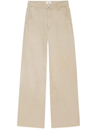 Anine Bing Briley curved-seam twill trousers - Neutrals