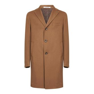 Tagliatore Jassen, Heren, Bruin, XL, Virgin Wool And Cashmere Coat