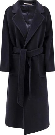Tagliatore Charlize Riemenjas - Dames - Jas met riem - Blauw - S - Wol - Jassen