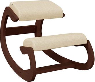 vidaXL Taburete Rodillas Madera Contrachapada Abedul Crema 55x84x55 Cm Vidaxl