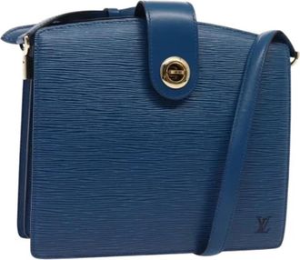 Louis Vuitton Tweedehands leren Louis Vuitton tassen - Dames - Vintage Schoudertas - Blauw - ONE Size - Leer - Vintage
