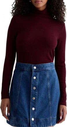 AG - Adriano Goldschmied Chels Turtleneck Top In Winery