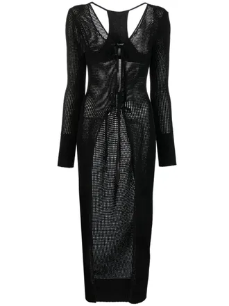 ADĀMO Andrea Adamo strickte lange Strickjacke