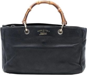 Gucci Pre-owned Handbags, female, Black, Size: ONE SIZE Pre-owned Bamboo Shopper Satchel