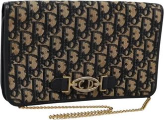 Dior Pre-owned Shoulder Bags, female, Multicolor, Size: ONE SIZE Pre-owned Canvas Shoulder Bag