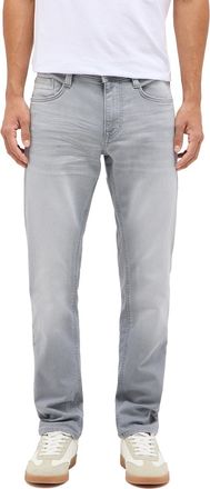 Mustang Slim-fit-Jeans MUSTANG Herren Style Oregon Slim K, Herren, Gr. 28, L&auml;nge 30, 403 grau, 82% Baumwolle, 17% Polyester, 1% Elasthan, unifarben, slim fit,