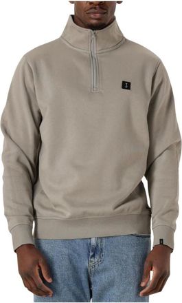 Butcher of Blue Hoodies & sweatvesten, Heren, Grijs, M, Army Half Zip Sweater Grijs