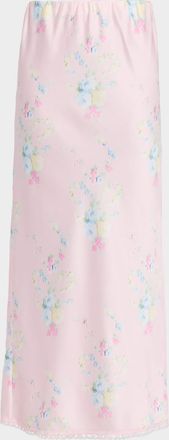LoveShackFancy Kalo Satin Maxi Skirt