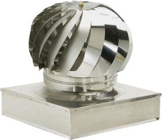 Made in Italy Ventilador de humos de acero inoxidable cuadrado 27×27 cm - ventilación de acero inoxidable