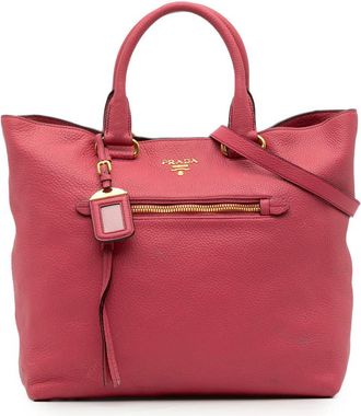 Prada Pre-owned Prada Vitello Daino Open Convertible Tote ACTUDKBIP9Z0U7AS
