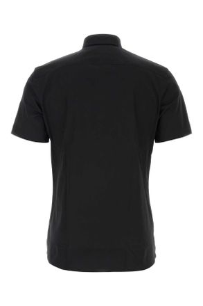 Burberry Mens Sherfield Shirt Black Cotton Elastane