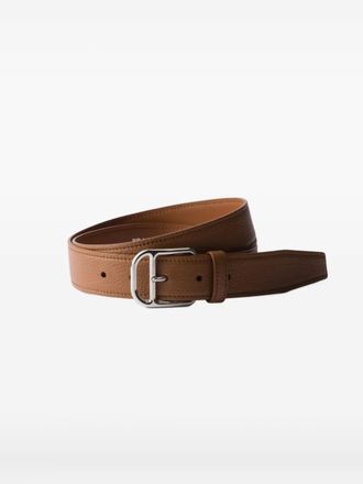 Prada leather belt - men - Calf Leather (top grain) - 100 - Brown