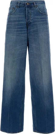 Haikure Boyfriend Fit Wide-Leg Denim Jeans with Subtle Fading