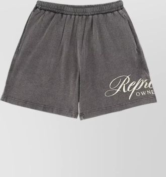 Represent logo detail shorts side and back pockets
