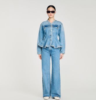Sandro Beaded denim jacket
