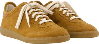 Isabel Marant Womens Brecy Trainers - Isabel Marant Leather Brown Cowhide Shoes Sneakers
