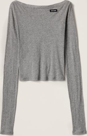 Miu Miu Ribbed jersey top