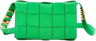 Bottega Veneta Cassette Crossbody Bag Maxi Intrecciato Grained Leather (Authentic Pre-Loved)
