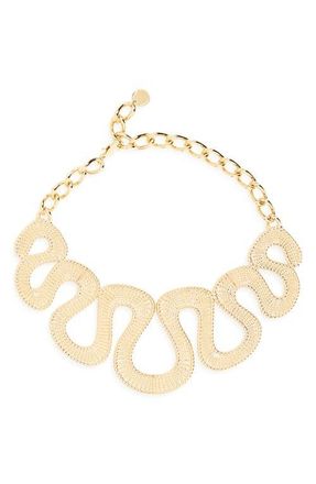Carolina Herrera Geometric Collar Necklace in Gold at Nordstrom