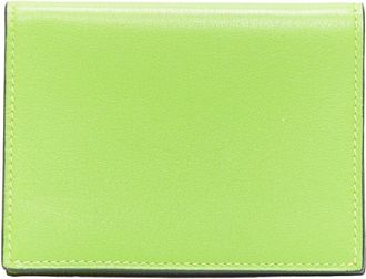 Herm&egrave;s Green Leather Bifold Card Holder (Authentic Pre-Loved)