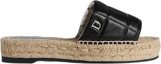 Dsquared2 Leather Espadrille Mules - Dames - Sandalen - Zwart - 39 EU - Leer - Schoenen