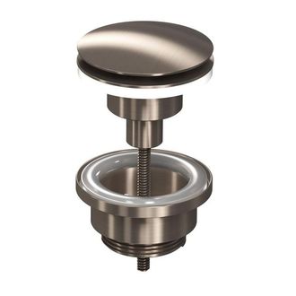 Bernacchini Stop&Go afvoerplug - klikwaste - nikkel geborsteld