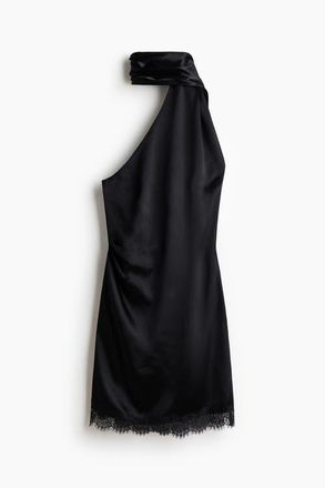 H&M Sleeveless Scarf-detail Dress in Black at Nordstrom, Size X-Small