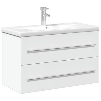 vidaXL Vidaxl Mobile Da Bagno Con Lavabo Bianco