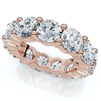Pompeii3 7Ct Diamond Round Cut Eternity Ring 14k Gold Lab Grown Anniversary Band