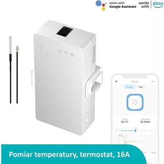 OEM Termostato Sonoff Th Origin + Ds18b20 Con Rel&eacute; Wi-fi Y Medici&oacute;n De Temperatura