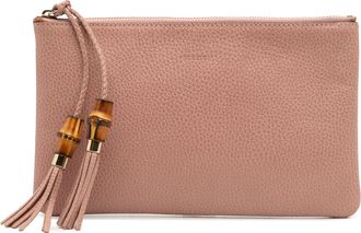 Gucci Pre-owned Womens Leather Clutch Bamboo Tassel - Rose Gold - One Size