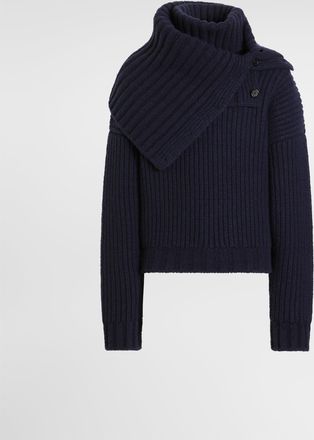 Dolce & Gabbana Wool Turtleneck - Man Sweaters And Cardigans Blue Xs