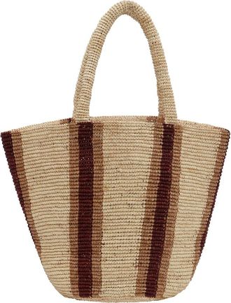 Vitamin A Avalon Raffia Tote in Chocolate Brown Multi at Nordstrom