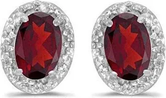 Allurez 14K Gold Diamond & Gemstone Earrings in 1.20Ct/ruby/white Gold at Nordstrom