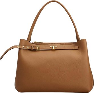 Tod's Brown T Signature Small Shoulder Bag