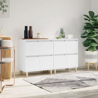 Berkfield Home Sideboards 2 pcs White 60x35x70 cm Engineered Wood | Size: 60 x 35 x 70 cm
