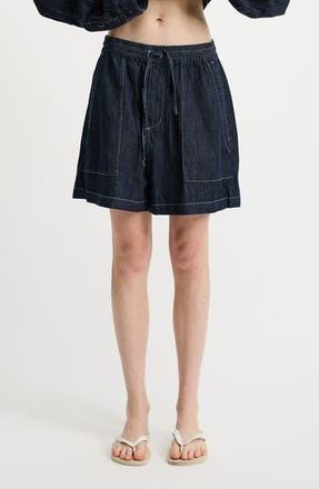 Denimist Relaxed Denim Utility Shorts in Drapey Rinse Indigo at Nordstrom Rack, Size Xx-Small