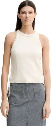 Sessun Top smanicato in maglia - - Tops - Donna - Beige - M