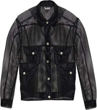 Comme Des Gar&ccedil;ons Transparent Shirt With Pockets - Heren - Casual Overhemden - Zwart - M - Polyester - Overhemden