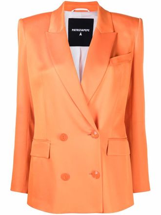 Patrizia Pepe Blazer met gestructureerde schouders - Oranje