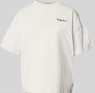 Pegador Oversized T-Shirt mit Label-Stitching Modell MARIALVA in Hellgrau, Gr&ouml;&szlig;e XL